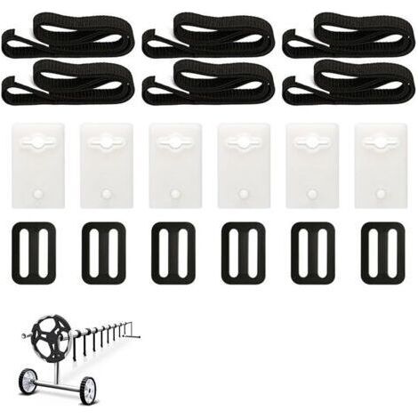 6 sangles de maintien pour bâche solaire de piscine mobile, bâche de protection, film à bulles (1/5)