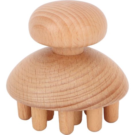 Masque de Massage pour Tête en Bois en Forme de Poulpe, Anti-Stress et Apaisant Maux de Tête (1/5)
