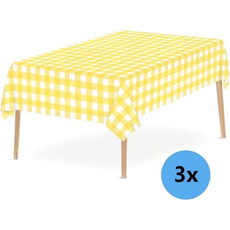 Confezione da 3 tovaglie di plastica - adatte per feste, cene, buffet di matrimoni - tovaglia rettangolare - 137274 cm - Blu scuro (1/5)
