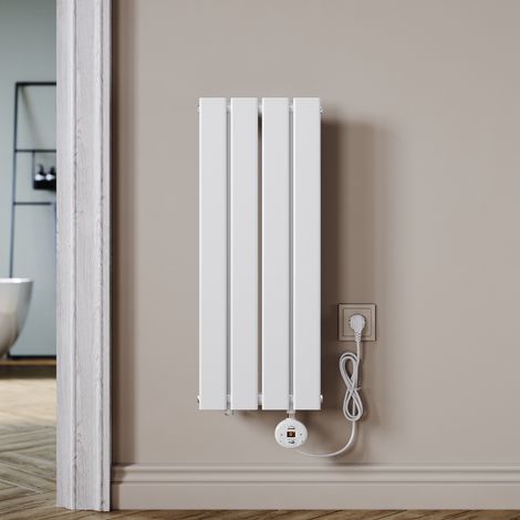 SONNI Heizkörper aus Stahl, Intelligenter Heizkörper Flach mit Temperaturregelung, Horizontal Einlagig Design Flach Paneelheizkörper, Weiß 300x800mm, 400Watt (1/5)