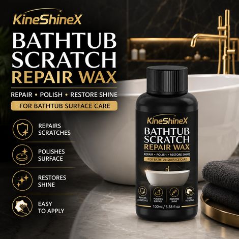 KineShineX Badewannen-Kratzerreparaturwachs – Feinpolierende und aufhellende Creme zur Reparatur und Pflege von Badewannenoberflächen (1/5)