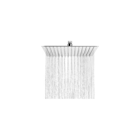 Cabezal de ducha cuadrado antiescaldaduras, cabezal de ducha tipo lluvia que ahorra agua, equipado con boquillas de acero inoxidable de 30 cm (12 pulgadas), acabado cromado pulido (efecto espejo). - C (1/4)