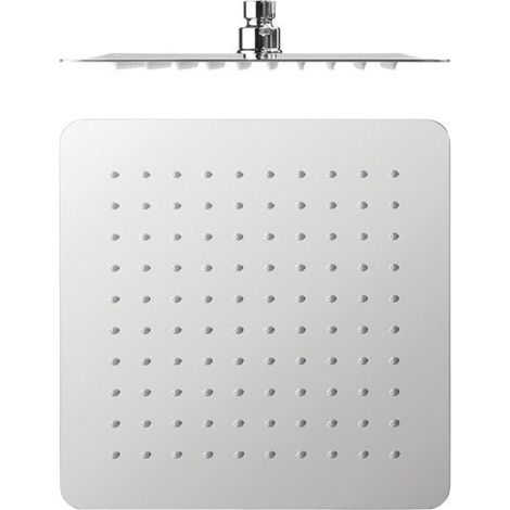 Douche acier inoxydable de tête anticalcaire à rotule 200x20 Chromé - TRES 134315002 (1/2)