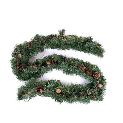 LED Tannengirlande 180cm Weihnachtsdeko Weihnachtsgirlande Tannenzapfen Kugeln - Kienapfel