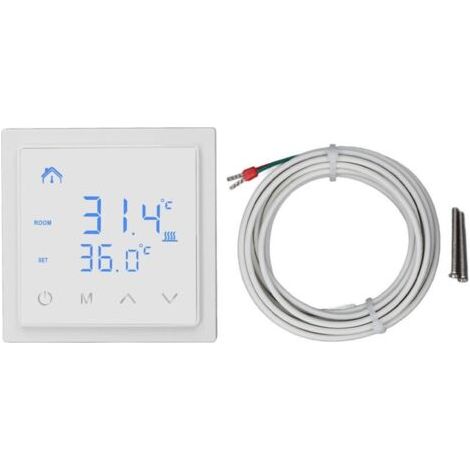 Thermostat électrique de chauffage par le sol, affichage LED, haute précision, anti-faux contact, régulateur de température 16A AC85V-250V (1/4)