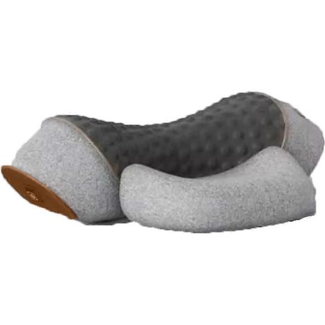 Oreiller cervical 3 en 1 de pointe pour un soutien optimal des cervicales : design ergonomique, fonction chauffante et massage chauffant électrique, gris sidéral (1/5)