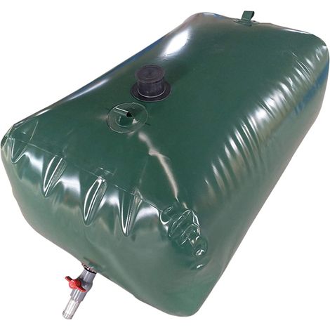 Vessie portative / réservoir de stockage d'eau, Réservoir d'eau durable pliable épaissi pour voiture extérieure, Sac de stockage d'eau d'urgence avec robinet, Collecteur d'eau de pluie de jardin (1/5)