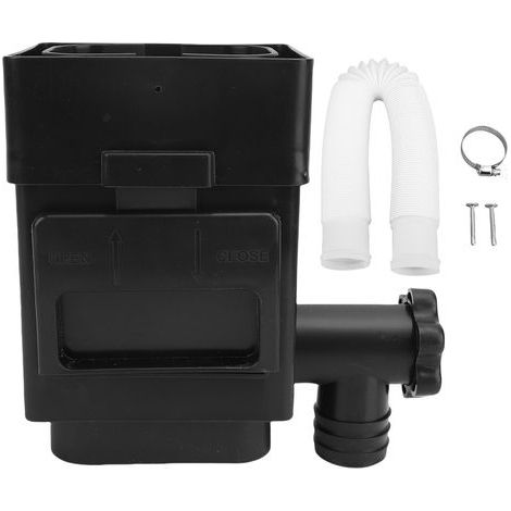 Regenrinnenfilter, wetterfest, platzsparend, Adapter für 3- und 4-Zoll-Dachrinnen, schwarz. (1/5)