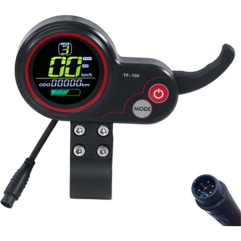 Tachimetro LCD TF-100 da 48 V per monopattino elettrico Kugoo M4, con display e indicatore di accelerazione.