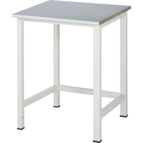 Établi Rau avec plateau à revêtement en tôle d'acier LxPxH 750x800x825 mm (1/4)