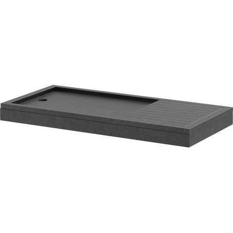 Wholesale Domestic Pearlstone Slate 1700mm x 800mm x 40mm Rectangular Walk In Shower Tray and Plinth (1/4)