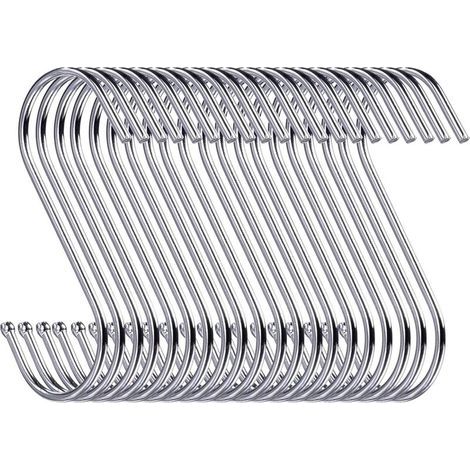 ZOLGINAH 10er-Packung 9 cm S-Haken - Aufhängehaken - Aufhängehaken - Aufhängehaken - Haken (silber) (1/5)