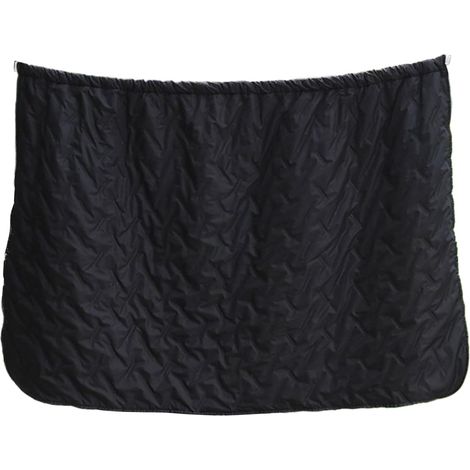 Couverture de protection contre les intempéries pour moto - 140 cm - Protection contre la pluie - Protection universelle pour l'hiver - Coupe-vent et chaude - En polyester et coton - Noir - Idéal pour (1/5)