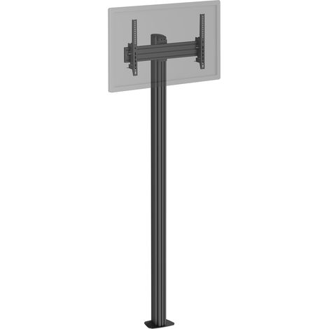 Support TV sur pied 32'' - 75'' Hauteur 240cm à visser, Inclinable noir (1/3)