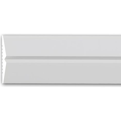 Moldura para pared Profhome 651812 Friso Perfil de estuco Moldura decorativa diseño moderno blanco 2 m