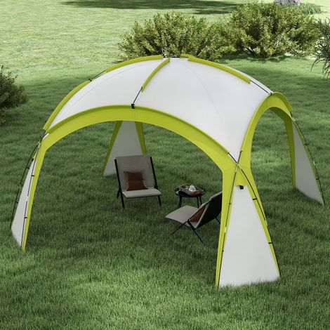 Pavillon événementiel 3,5 x 3,5 m avec porte à crochet, hydrofuge, résistant à l'hiver, pavillon de jardin, vert