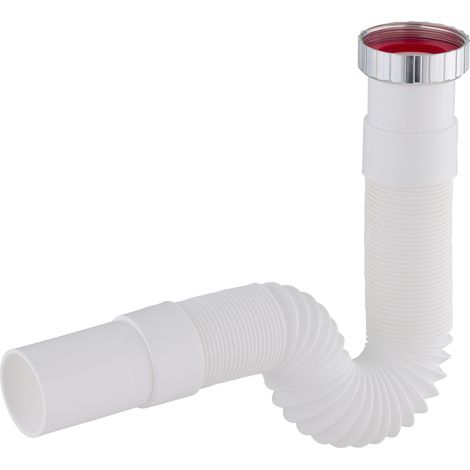 Noyon & Thiebault – Flexible de vidange d'évier modulable extensible Ø40 mm – Longueur ajustable 350 à 800 mm – Écrou libre pour installation facile