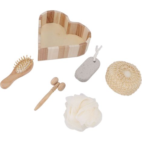 Kit de Nettoyage Corps avec Pierre Ponce et Brosse Exfoliante pour Douche (1/5)