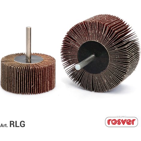 ROSVER RLG RUOTA RUOTE LAMELLARI IN TELA ABRASIVA AL CORINDONE GAMBO 6 mm - 60 - 80 - 30