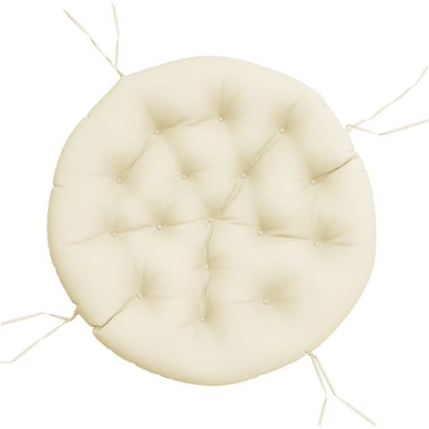 Maison Exclusive - Kissen Rund Creme Ø 100x11 cm Oxford-Gewebe