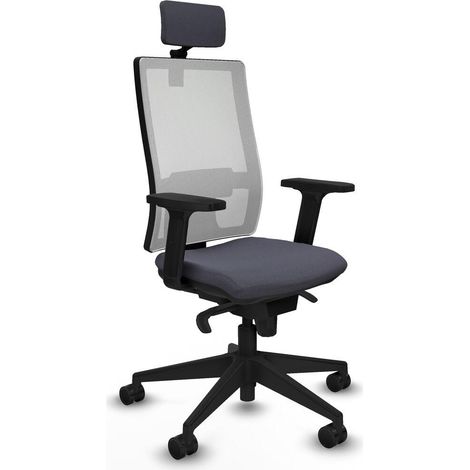 Piqueras Y Crespo Horna Chaise de bureau gris foncé (1/3)