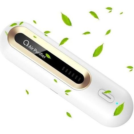 Mini USB Desodorisant Frigo, O3 Ozone Generateur Purificateurs D'air Anti Odeur Désodorisant, Destructeur d'odeur Réutilisable pour Réfrigérateur, Voiture, Placard à Chaussures, Armoire à Vêtements (1/5)