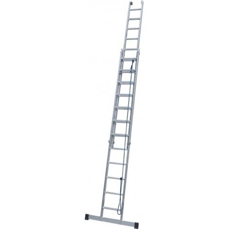 Escalera KTL doble extension mecanica con base Industria