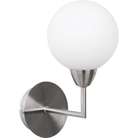 Applique murale chromée globe verre blanc G9 25W Logos (1/4)