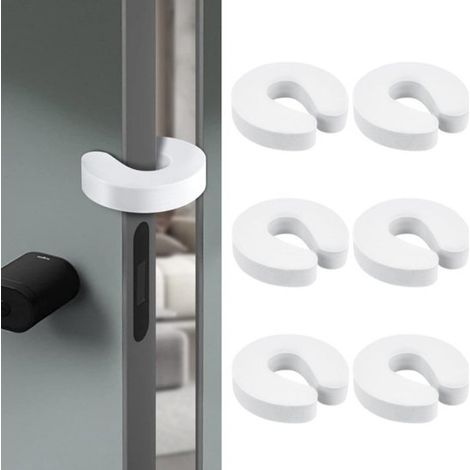 Türstopper aus Schaumstoffgummi – C-förmig – Weiß – 6er-Pack (1/5)