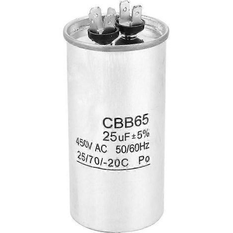 CBB65 25uF 450V Anlaufkondensator mit Aluminiumgehäuse, explosionsgeschützt für Klimaanlagenmotoren (1/5)