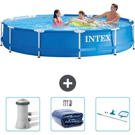 Intex Piscina con struttura Rotonda - 366x76 cm - 6-pezzi SCB78 (1/4)