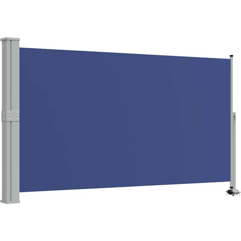 Auvent Marquise latéral rétractable de patio, Store Banne pour Jardin Balcon Terrasse, 140 x 300 cm Bleu OIB3803E (1/4)