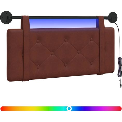 Maison Exclusive - Hängendes Kopfteil Mit LED Licht Glänzendes Br