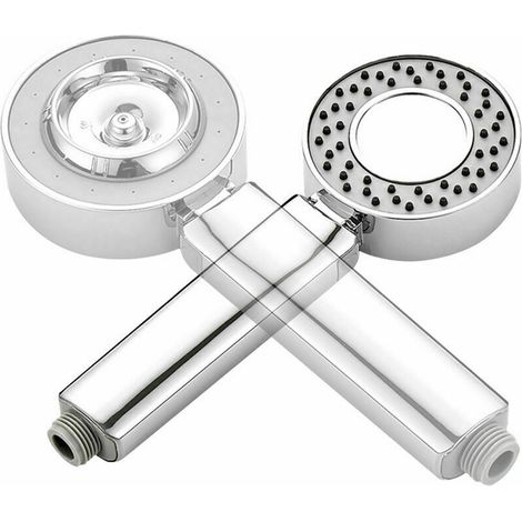 Pommeau de douche haute pression, jet double face, chrome poli (1/5)