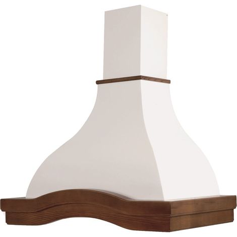 Cappa cucina rustica EGIZIA con cornice in legno TABACCO cm 90
