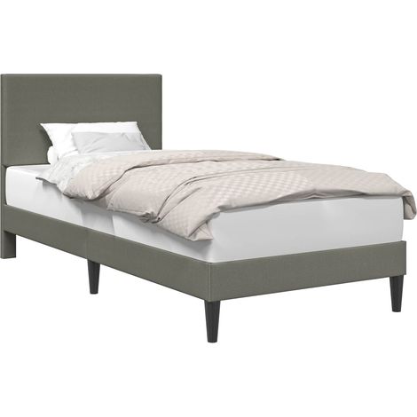 Bed Frame Light Grey 100 x 200 cm Corduroy Fabric vidaXL (1/5)
