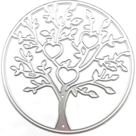 Runde Baum-Stanzschablone aus Metall zum Selbermachen von Scrapbooking-Alben, Papierkarten und Prägedekorationen