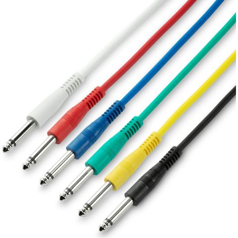 Satz von 6 6,3mm Mono Klinkenkabeln 0,15m Adam K3ipp0015set