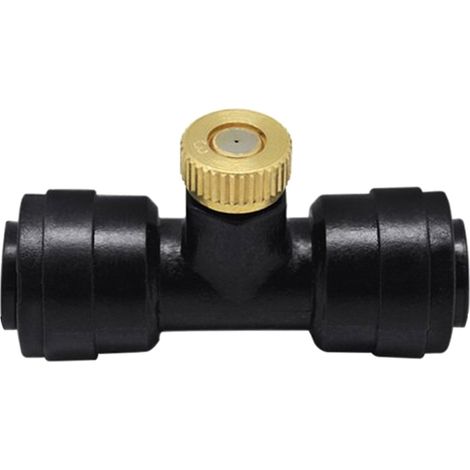 Kit buses de brumisation 12 buses laiton 6,35 mm avec raccords T et bouchon compatible système pulvérisation refroidissement jardin extérieur (1/5)