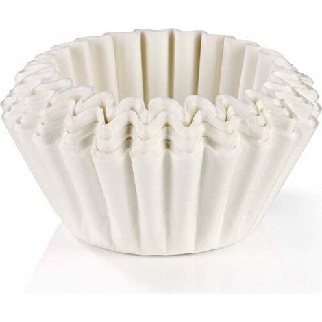 Lot de 100 sacs filtrants universels pour panier filtrant neutre au goût - Petite taille - Filtre papier pour machines à café avec filtre à panier - Blanc (1/4)