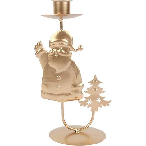 bougeoir de Noël en métal fer, décorations de thé en métal