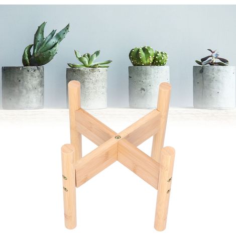 Mini support à fleurs en bambou, jardinière d'intérieur sur pied, support de pot de fleurs de bureau minimaliste et moderne, support pour plantes vertes (1/5)