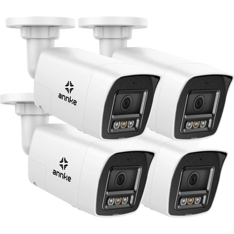 Caméra de sécurité, résolution 3K, audio bidirectionnel, 4Pcs Caméra (1/2)