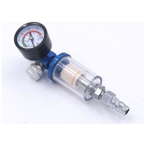 Régulateur d'air de pulvérisation au Pistolet à air compresseur + Filtre pièges à Huile séparateur d'eau avec Embout Accessoire Pistolet Peinture(G1/4) (1/5)