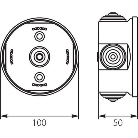 Boîtier hermétique en saillie 100 mm IP44 gris PO-100 - E00000-88673 (1/2)