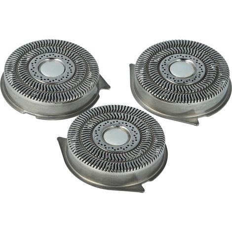 vhbw 3x cabezales reemplaza Philips HQ9 para máquina de afeitar, plata