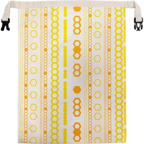 Sac à pain en cire d'abeille avec fermeture éclair - Réutilisable pour pain au levain fait maison - Tissu naturel (Lot de 1)