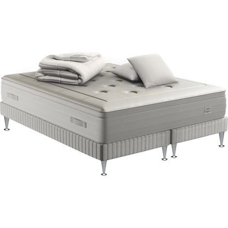 Ens REFLEXION 2x90x200 matelas H33 ressort ensachés, ferme, 2 sommier + COUETTE 2 OREILLERS (1/5)