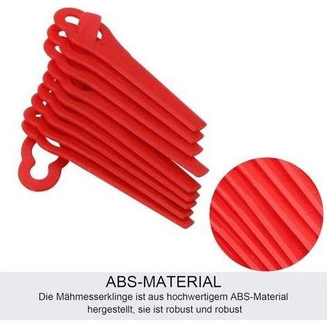 pair 12 x 7mm,20Pcs Lames en Plastique de Rechange, Lame Coupe Bordure Tondeuse à Gazon en Plastique Lames pour Jardin et Pelouse Coupe Bordures (1/5)