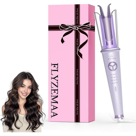 Automatic Hair Curler, Portable Automatic Curling Iron 25 mm with 4 Adjustable Temperatures, Anti-scalding, Ceramic Curler for Long Hair, Quick Heating, Double Voltage (1/5)